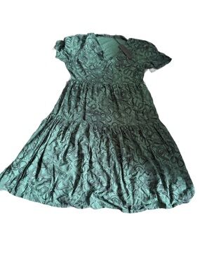 green emerald velvet dress Flower Blossom Lace Up Midi Dress (2 Colors) Orange / S